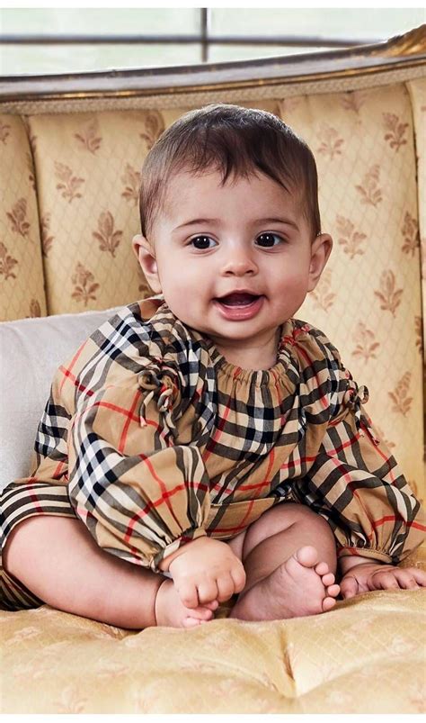 baby in burberry